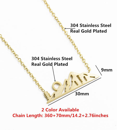 Dainty Simple Sun On Mountain Top Pendant